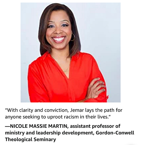 Pictures of How to Fight Racism endorsers: Bill Pannell, Nicole Massie Martin, and Kristin Kobes Du Mez