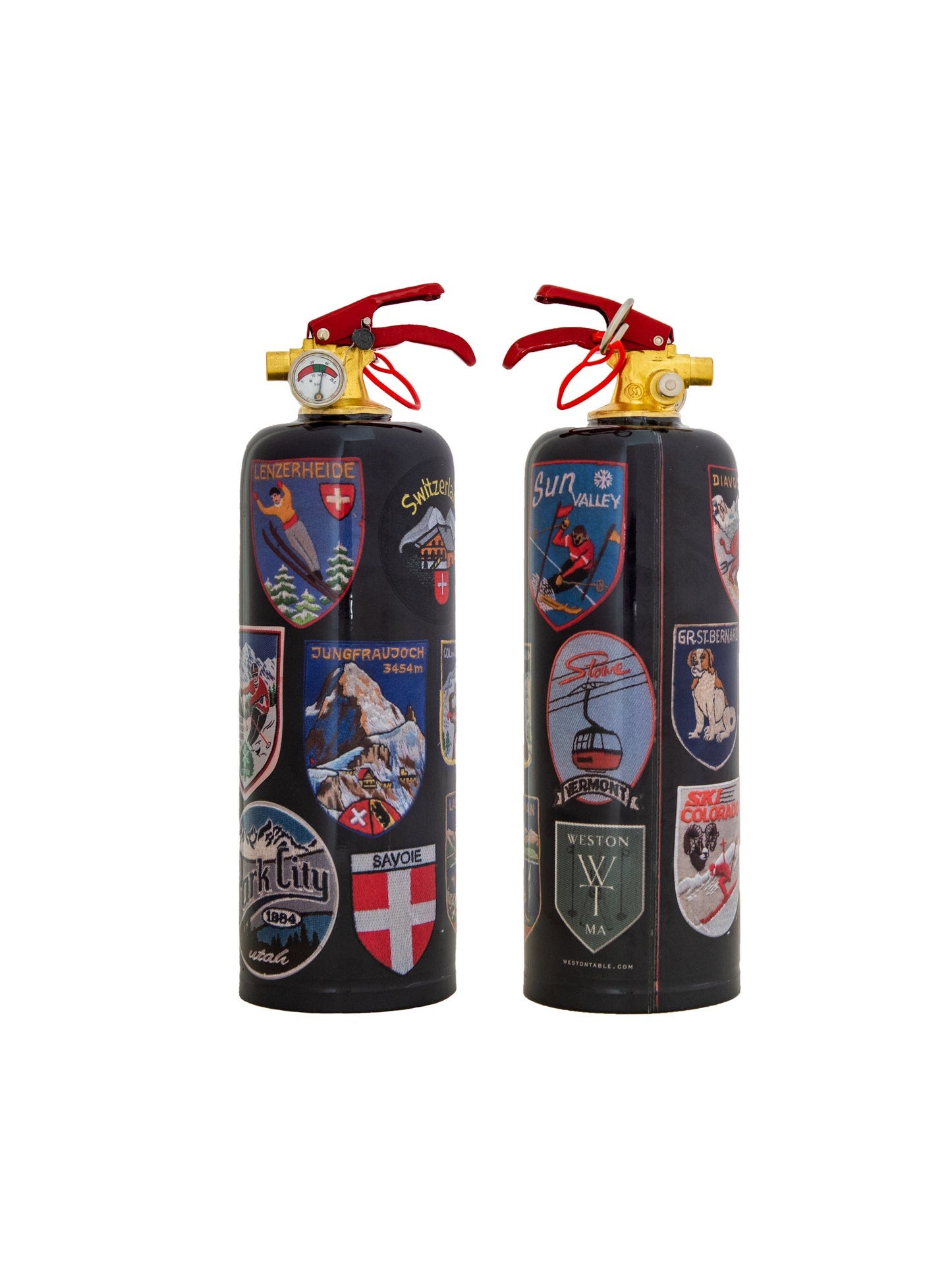 Ski Patches Fire Extinguisher Weston Table