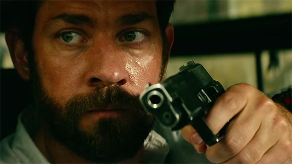 John Krasinski stars in "13 Hours: The Secret Soldiers of Benghazi," a 2016 Paramount Pictures release directed by Michael Bay. John Krasinski stars in "13 Hours: The Secret Soldiers of Benghazi," a 2016 Paramount Pictures release directed by Michael Bay.