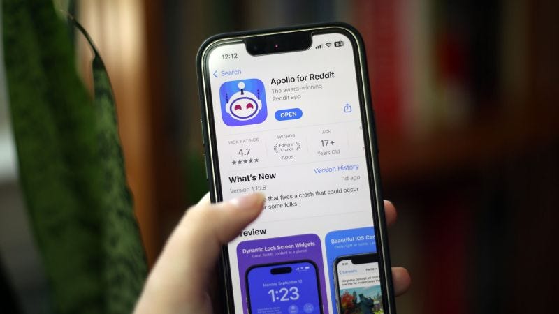 Reddit / Apollo app 相關新聞照片｜來源：Rebecca Wright / CNN（新聞照片）