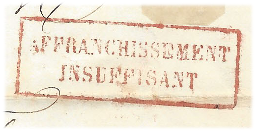 insufficient postage marking