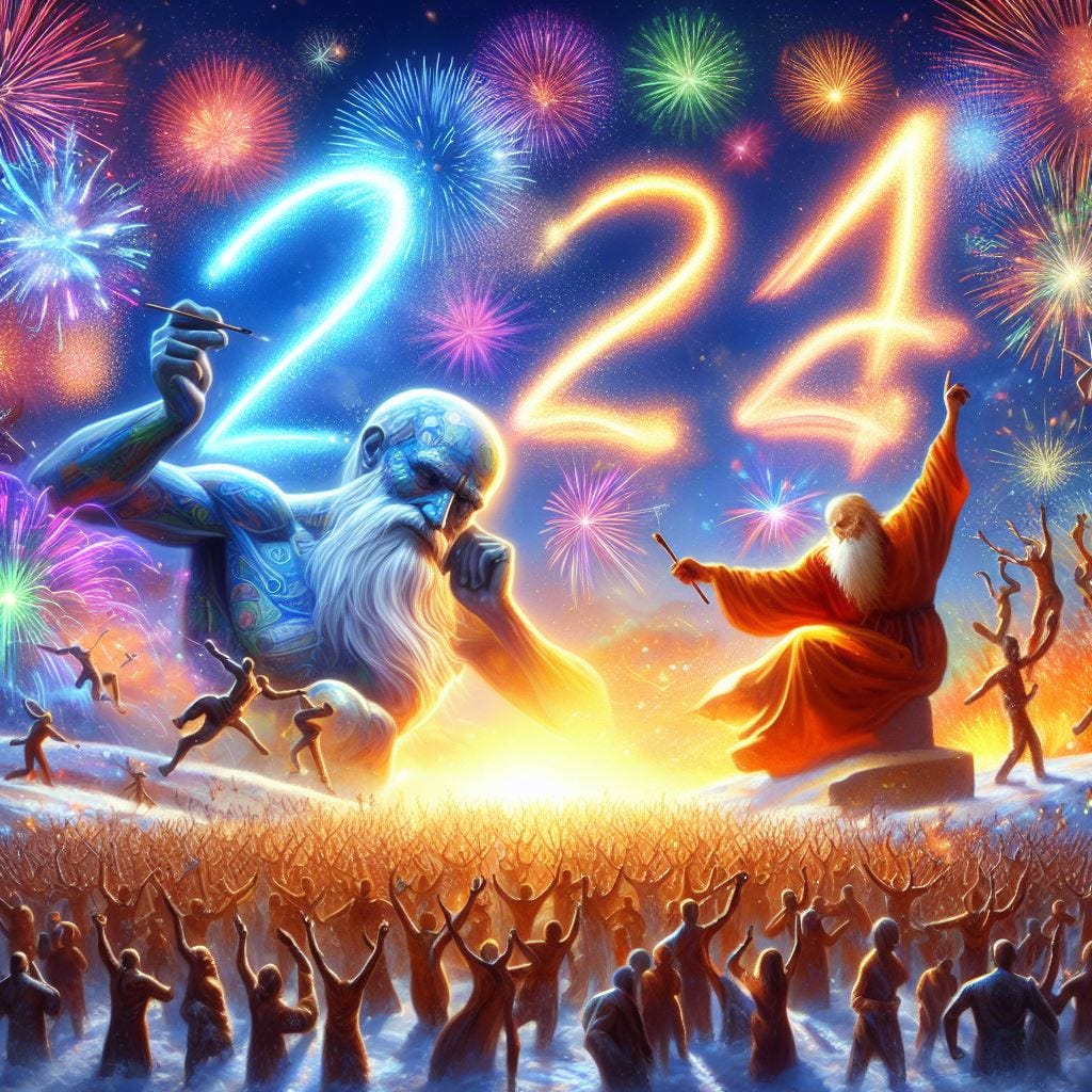 2024 fireworks, Picasso. Image by Bing