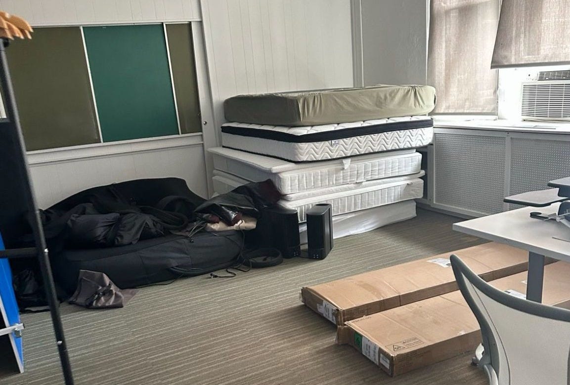 Image may contain Chair Furniture Indoors Accessories Bag Handbag Electronics Speaker Person Bed and Bedroom