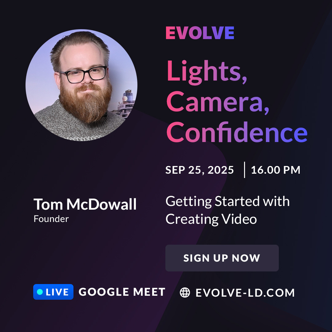 Check out my next webinar, lights, camera, confidence