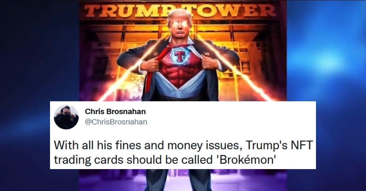 Donald Trump Launches Collectable NFT Trading Cards, Gifts America The  Greatest Roast Of The Year