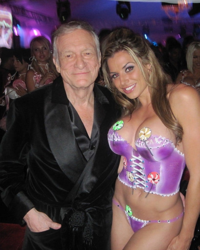In the mid-2000s, Glover was staying at Hefner's $100 million Playboy Mansion, where other A-listers would regularly drop by. In the mid-2000s, Glover was staying at Hefner's $100 million Playboy Mansion, where other A-listers would regularly drop by.