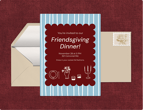 Three digital invitations for friendsgiving and fall gatherings