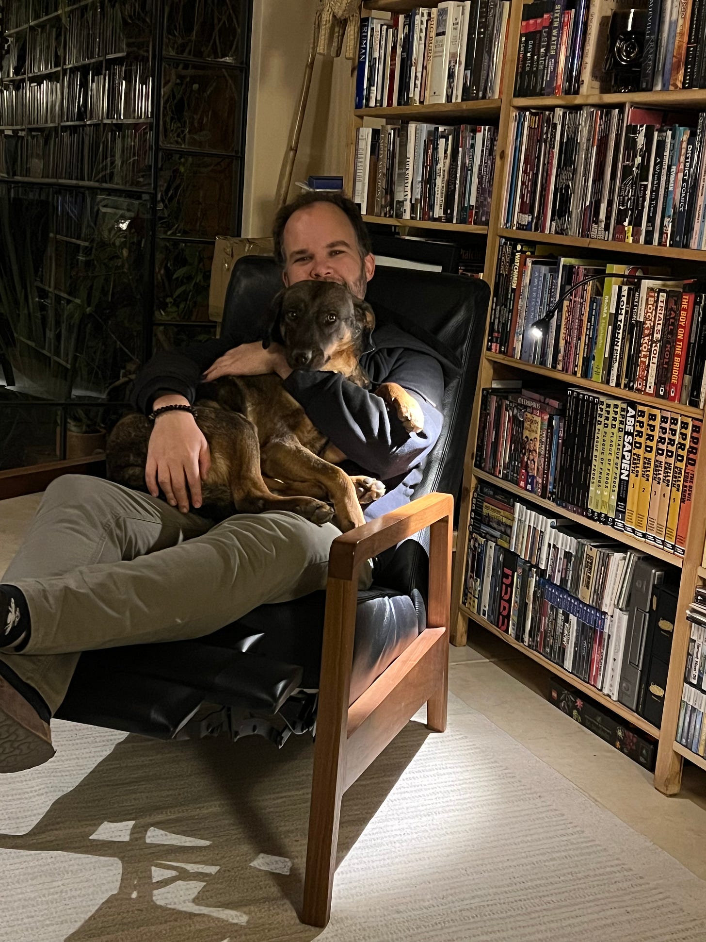Tigre in the author's arms.