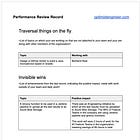 Template For Tracking Performance Review