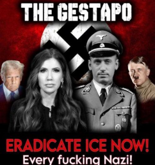 they may cosplay Nazis but in Hitler's state Stephen Miller would have been whisked immediately off to the gas ovens & Noem would be earning modest wages prying gold fillings out of they may cosplay Nazis but in Hitler's state Stephen Miller would have been whisked immediately off to the gas ovens & Noem would be earning modest wages prying gold fillings out of