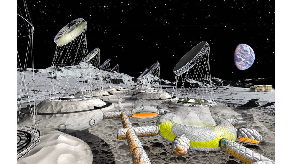 Inflatable Moon Base CGI