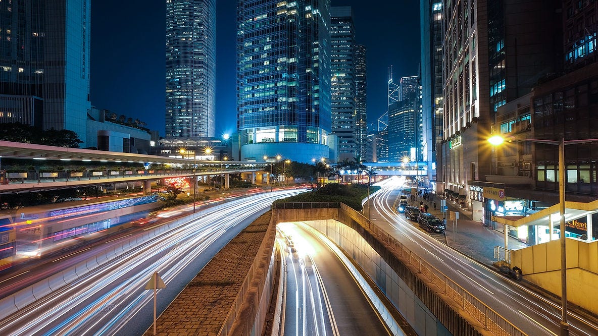 Highways at night are veritable light shows of intrigue.