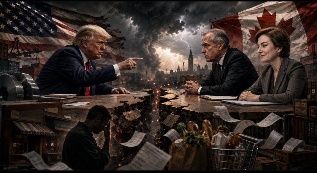 Image actuelle : Guerre commerciale Canada-États-Unis avec Trump, Carney et Fréchette