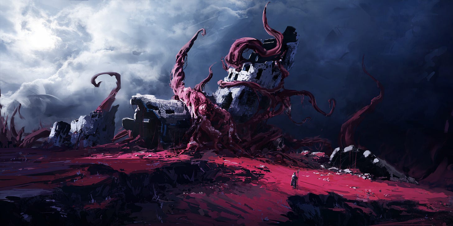 Outside the Walls of the Crumbling Tower