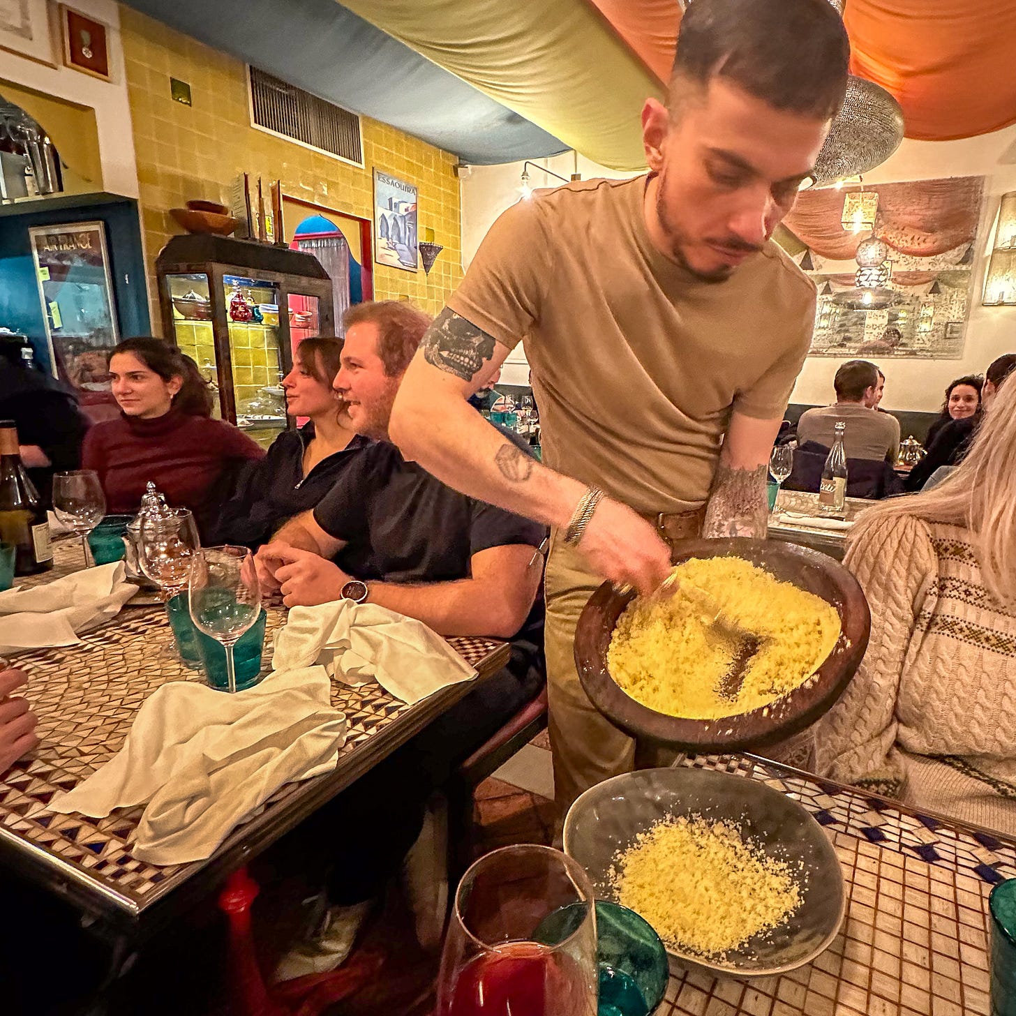 Le Tagine Moroccan restaurant in Paris with natural wine and vegetarian options