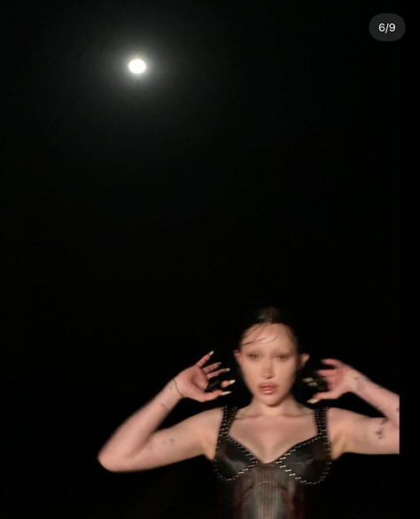 Noah Cyrus Album Art, Full Moon Imagery