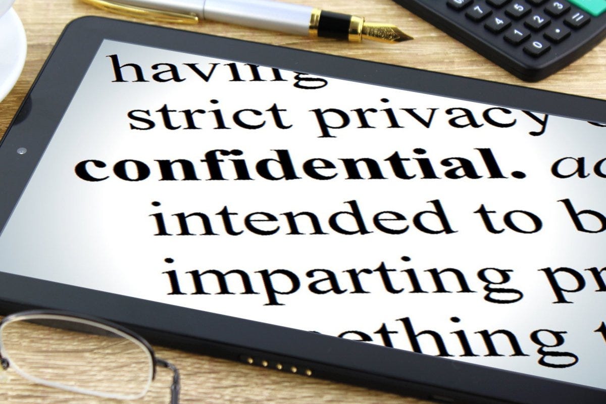 fragments of legal document on a screen with CONFIDENTIAL in boldface fragments of legal document on a screen with CONFIDENTIAL in boldface