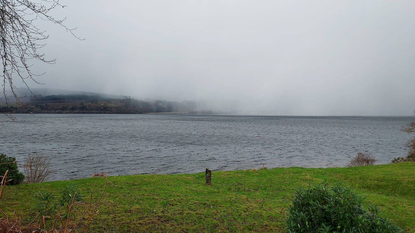 Storm approaching Loch Fyne, supporting mindset article on giving yourself permission, from Substack Born for Something More