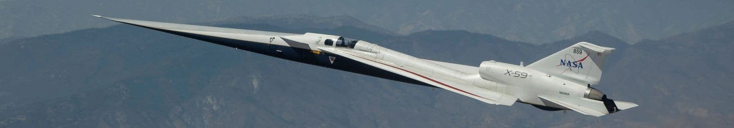 NASA’s X-59 quiet supersonic research aircraft flies above the Mojave Desert in California on Tuesday, Aug. 18, 2026. Each flight provides the team with data to evaluate the aircraft’s performance, validate models and predictions, and strengthen confidence in how the aircraft performs. NASA/Jim Ross