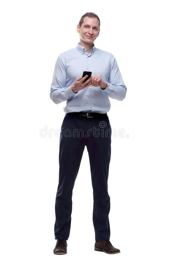 Random Young Man Checking His Email. Isolated on a White Stock Photo -  Image of email, friendly: 202798296