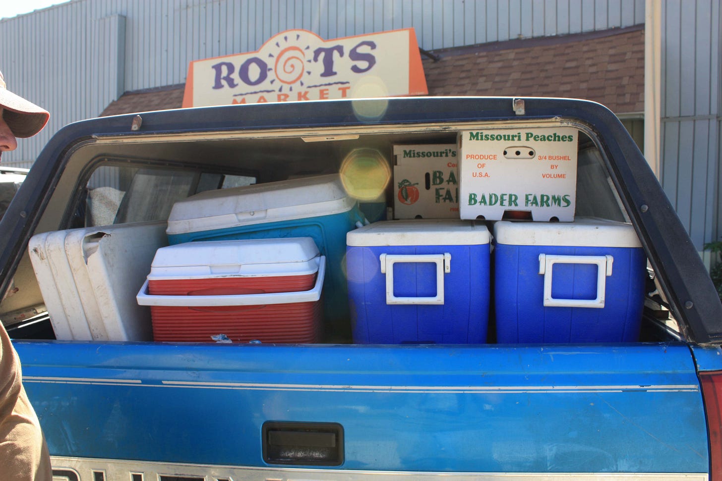 Grover packed up for distribution at Roots in Cedar Falls