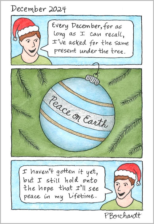 December 2024 comic (pen & watercolor)