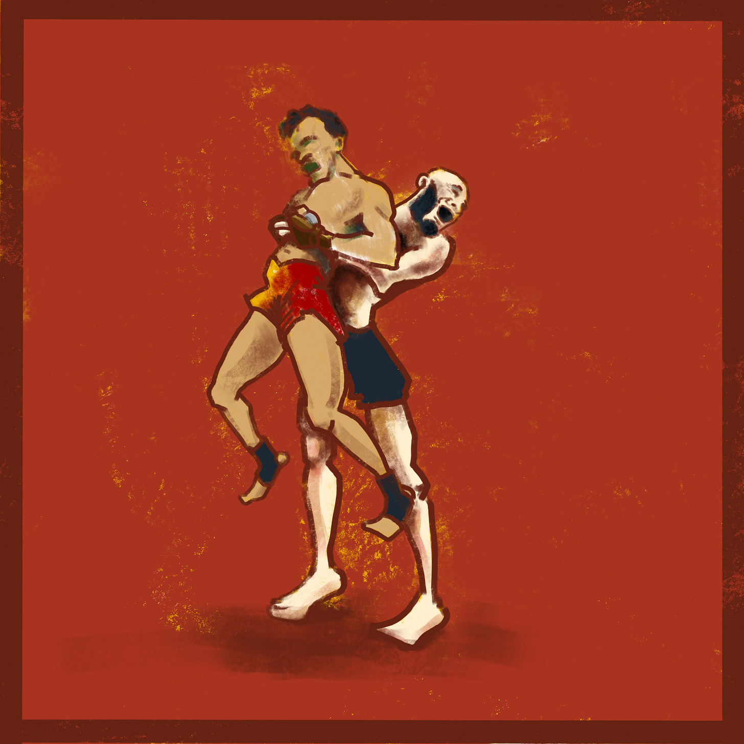 Khamzat Chimaev lifts Li Jingliang.
