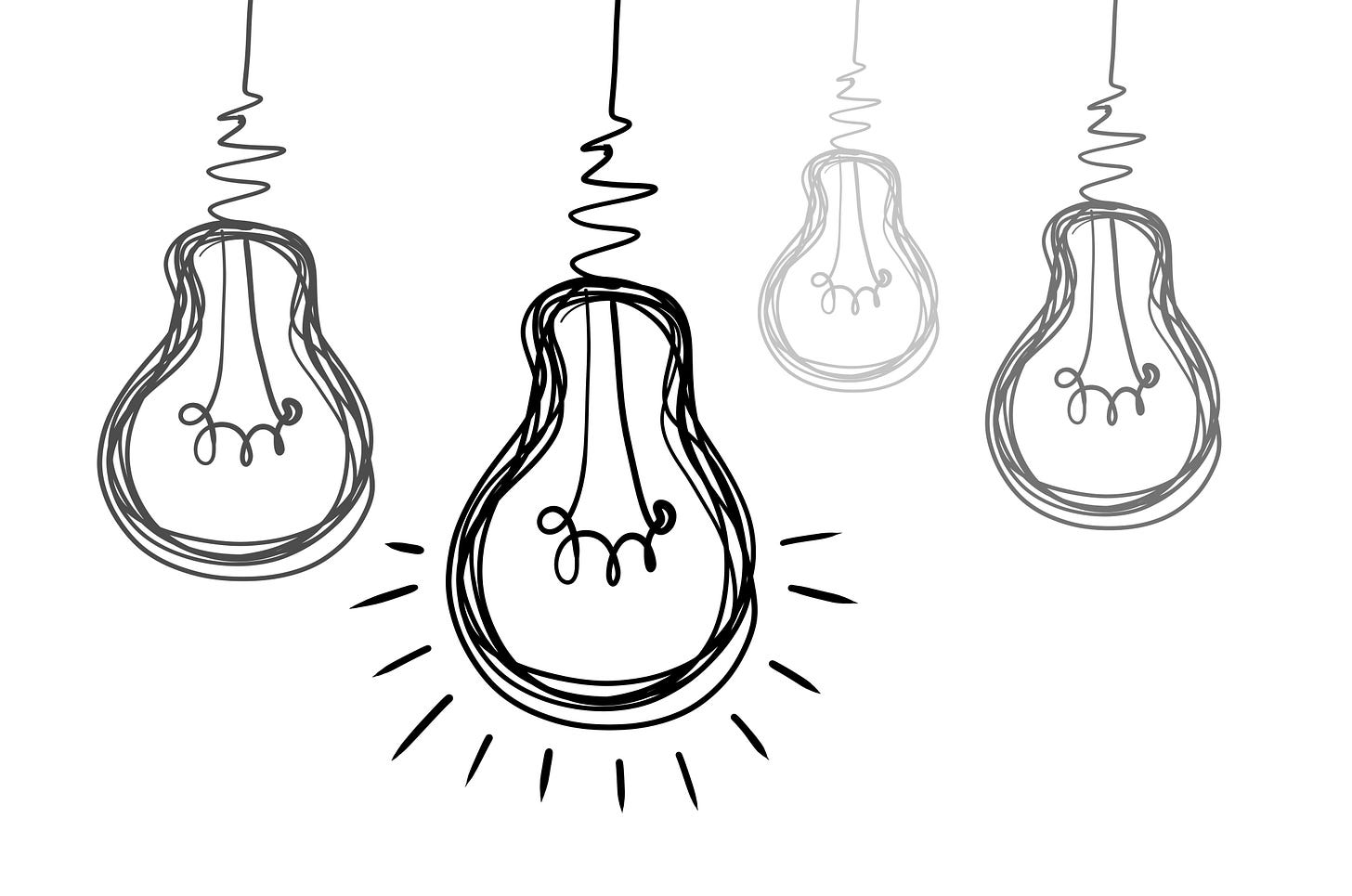 Doodles of light bulbs