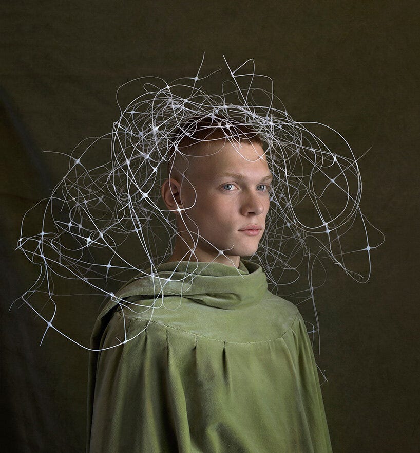 photographer suzanne jongmans recreates renaissance portraits using packaging materials