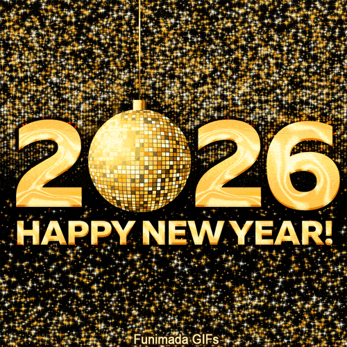 Happy New Year 2026 GIF Images | Funimada.com