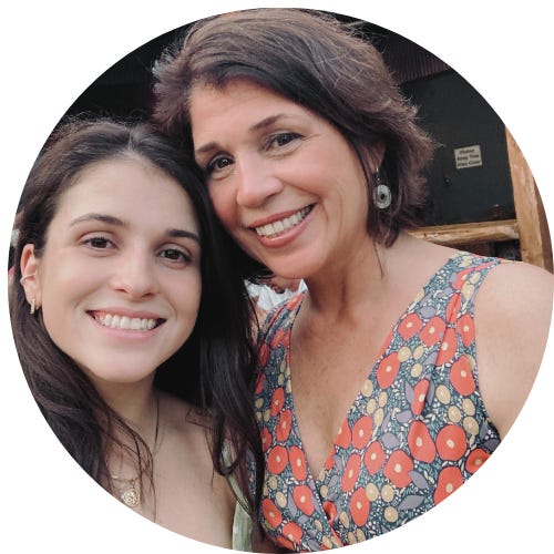 Photo of author and her young adult daughter