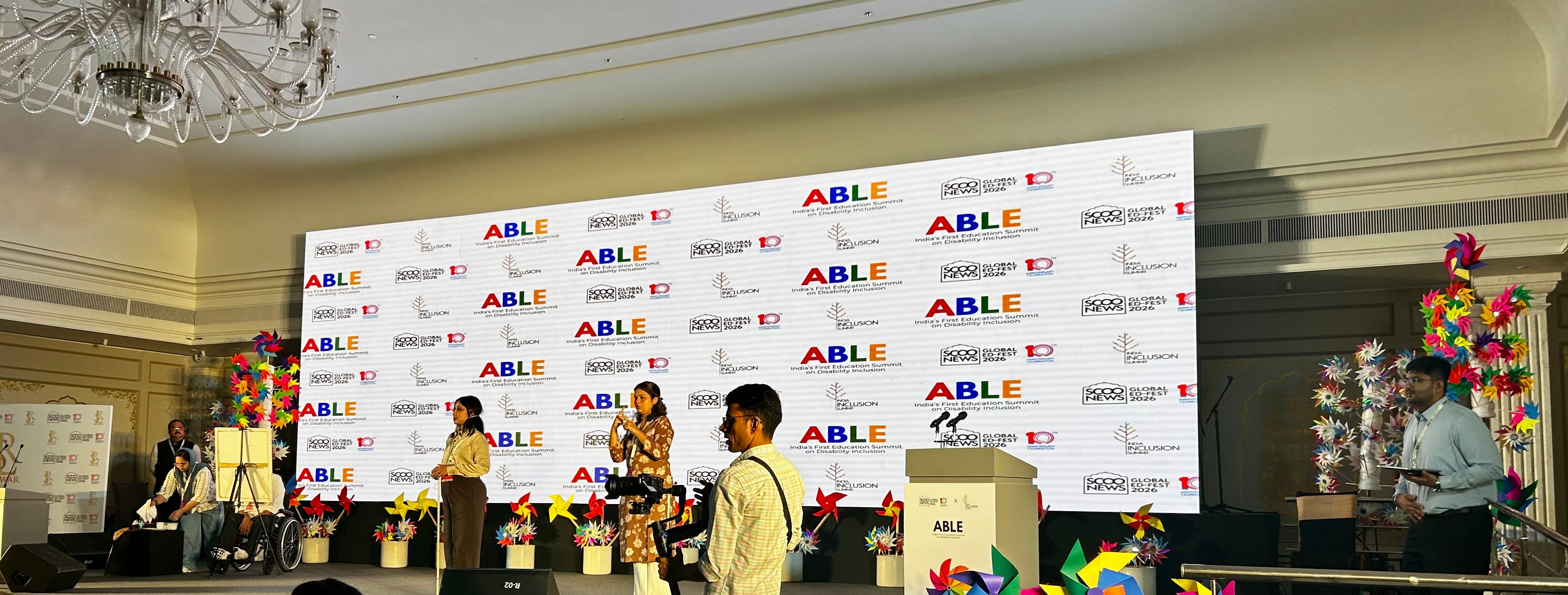 ABLE Summit at Jaipur shared heart warming stories of human capability and the need for a mindset shift. ABLE Summit at Jaipur shared heart warming stories of human capability and the need for a mindset shift.