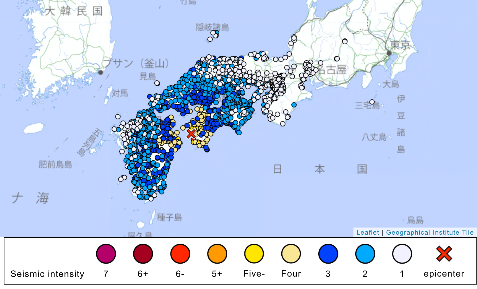 Southern Japan shaken by M6.4 earthquake