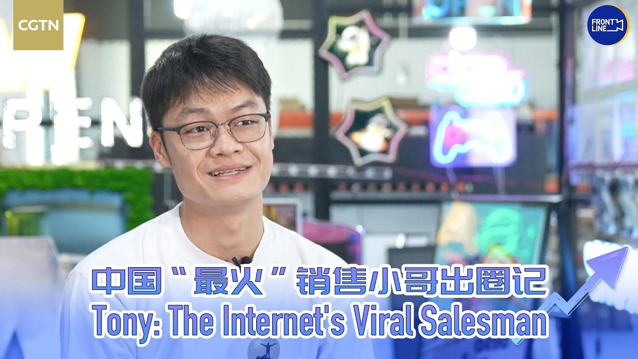 Chinese internet star: Signage product salesman Tony earns global fandom  with humor