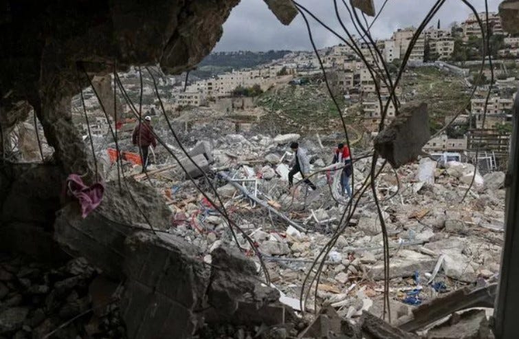 Demolished homes in East Jerusalem