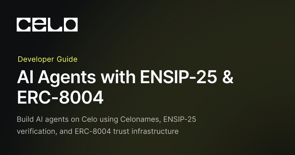 Sometimes all you need is a page explaining how to use Celonames for AI agent identity 🧑💻 👉 Sometimes all you need is a page explaining how to use Celonames for AI agent identity 🧑💻 👉