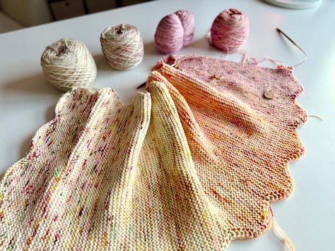 Various pictures of my completed Manderley Scarf