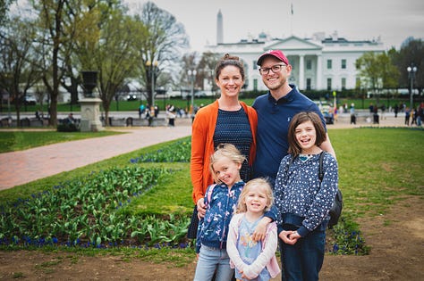 Images of Erin Gregory and her family.