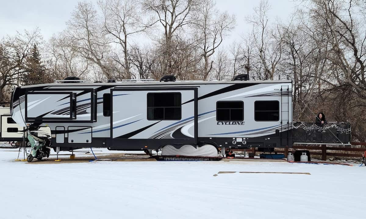 Rebecca Blackwell's RV. View from the outside. Rebecca Blackwell's RV. View from the outside.