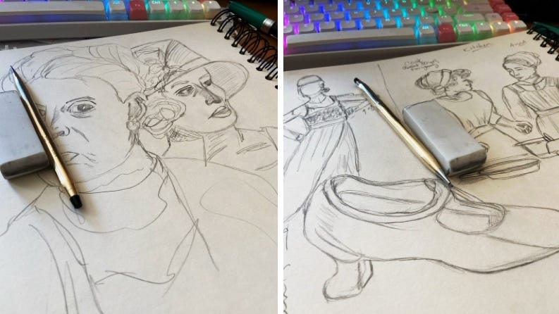 Sketches from Downton abbey draw along Sketches from Downton abbey draw along