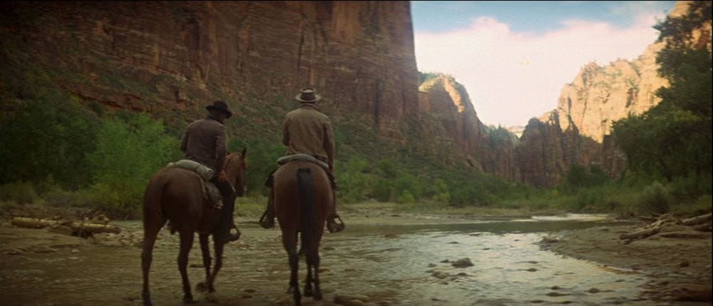 BUTCH CASSIDY AND THE SUNDANCE KID (1969) Cinematography by Conrad Hall  Directed by George Roy Hill Explore more shots in our database:  https://t.co/z8qbeAhwjA