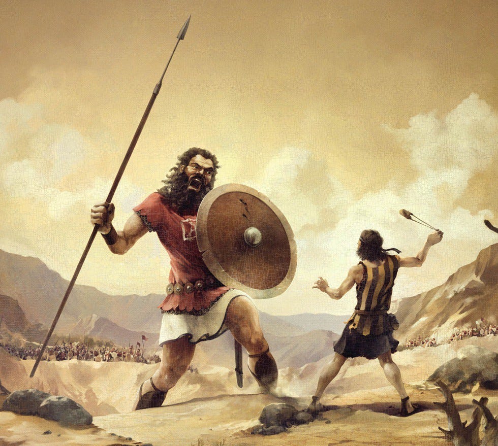 David vs Goliath: lessons from the boy who defeated the giant. | by Kelechi Ogbujah | Medium David vs Goliath: lessons from the boy who defeated the giant. | by Kelechi Ogbujah | Medium