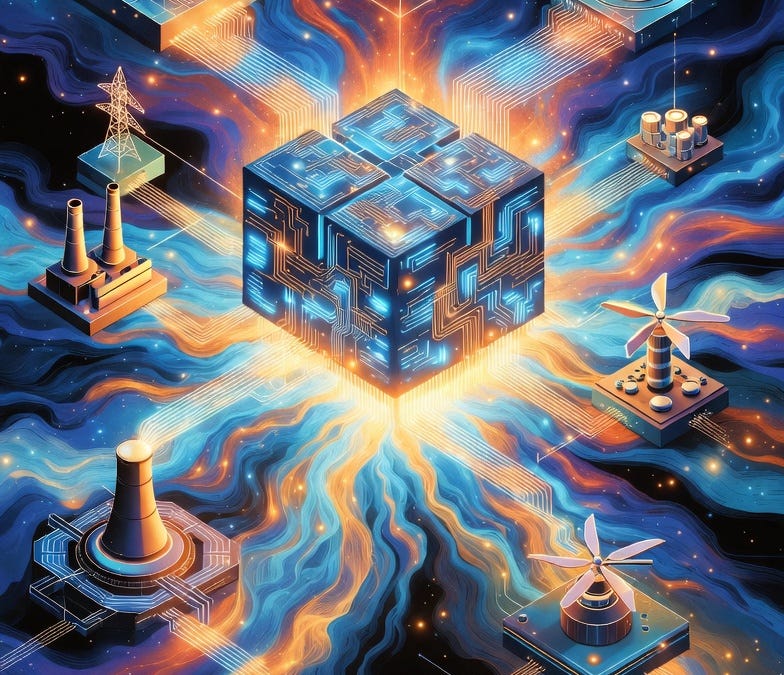 Illustrative hero image accompanying The Grid Is the New Data Center article.