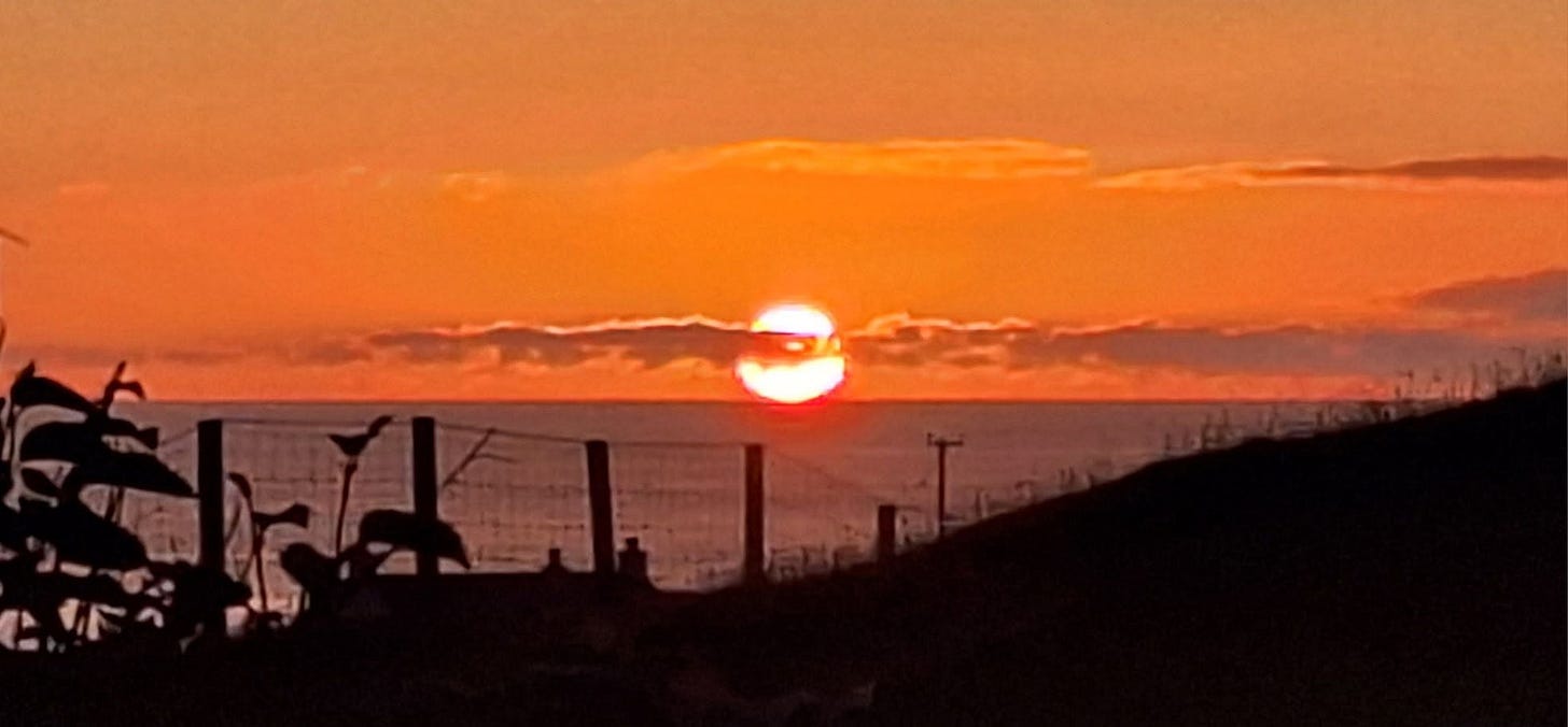 May be an image of ocean, nature, horizon, eclipse and twilight