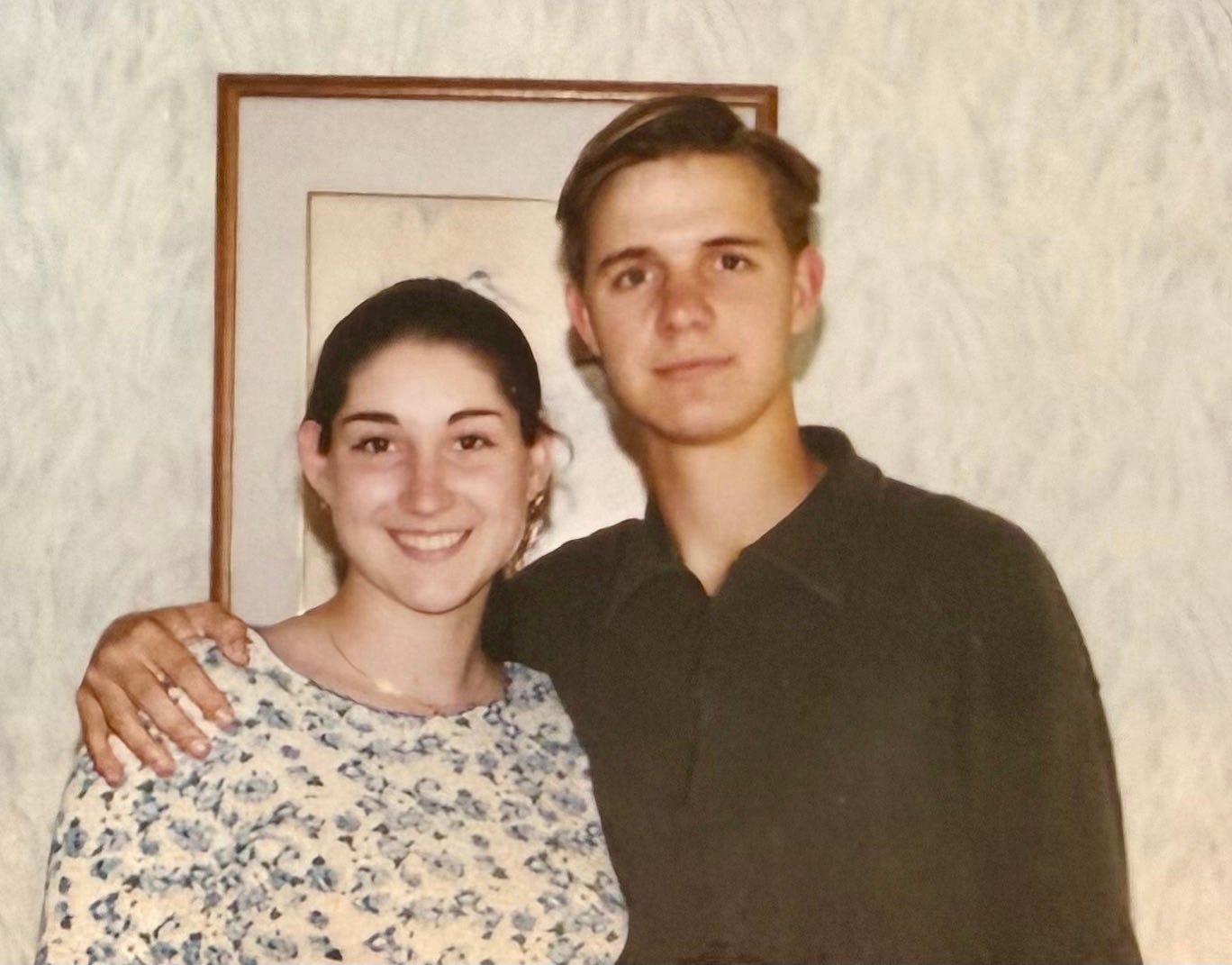 Photo of Alicia Dearn and her ex-husband at eighteen years old.