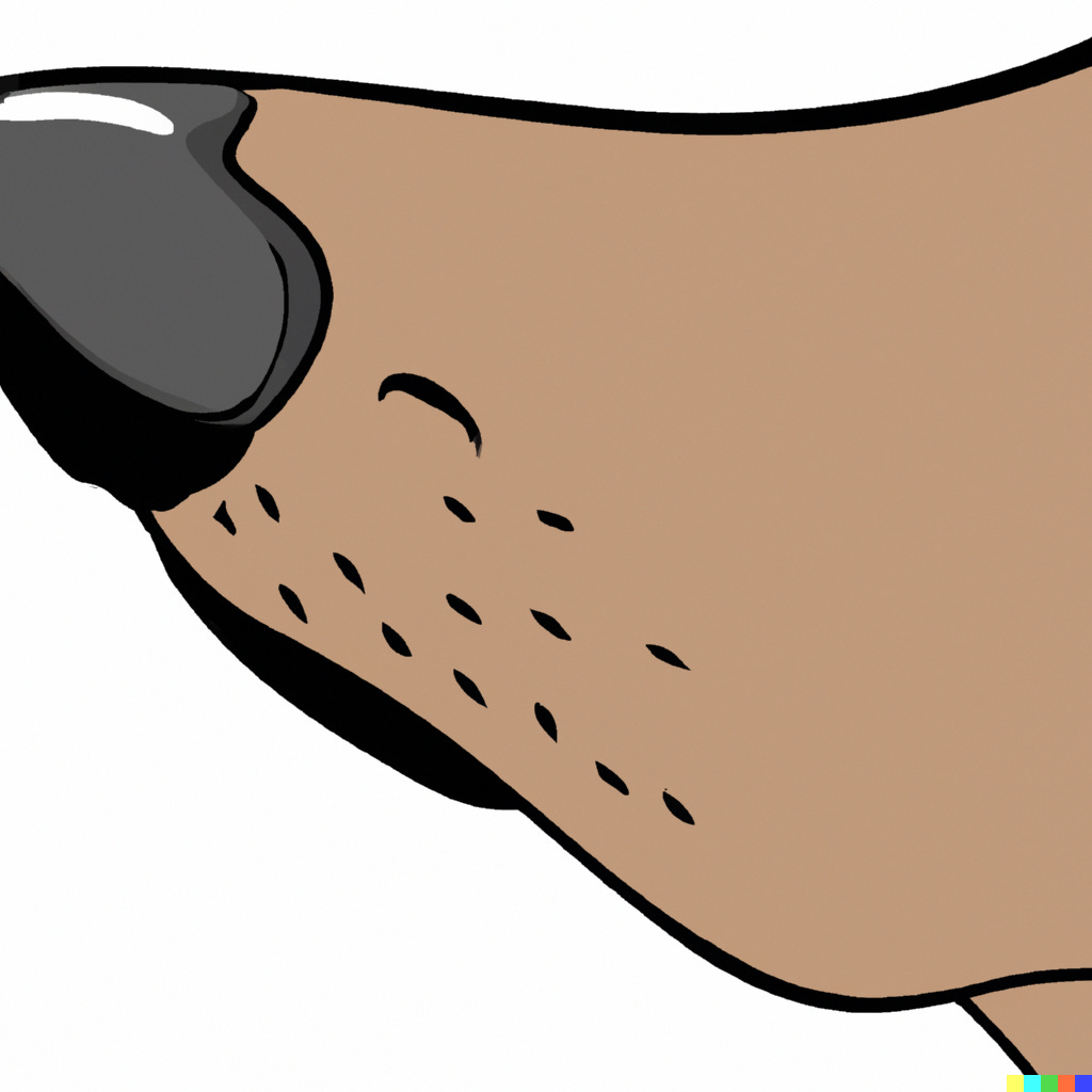 The Sniff Test logo of a dog's nose