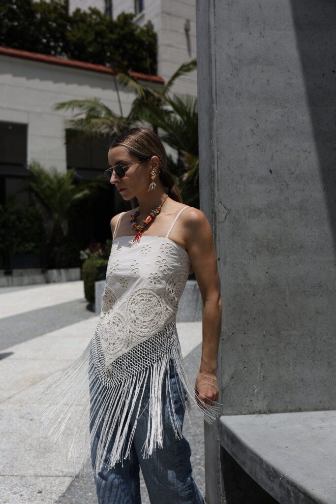 tassel top cotton for summer style 