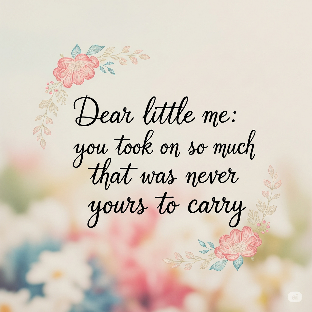 You Took on So Much That Was Never Yours to Carry