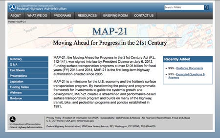 Focus - MAP-21: Moving Ahead for Progress in the 21st Century - FHWA-HRT-13-007 - October 2012 | Federal Highway Administration Focus - MAP-21: Moving Ahead for Progress in the 21st Century - FHWA-HRT-13-007 - October 2012 | Federal Highway Administration