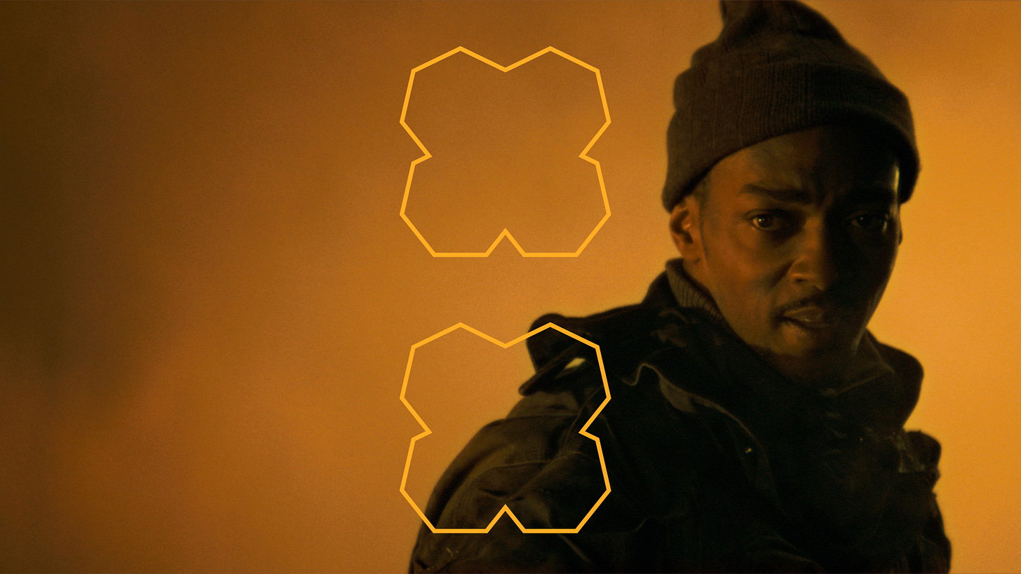 Jamie Dornan and Anthony Mackie in Synchronic. Courtesy of Well Go USA Entertainment.